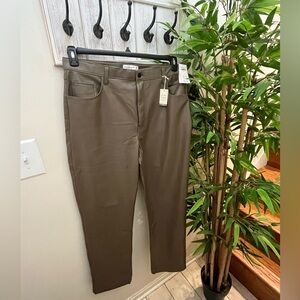 Abercrombie & Fitch, 90’s Straight,Ultra High Rise, Faux Leather Pants,33/16,NWT